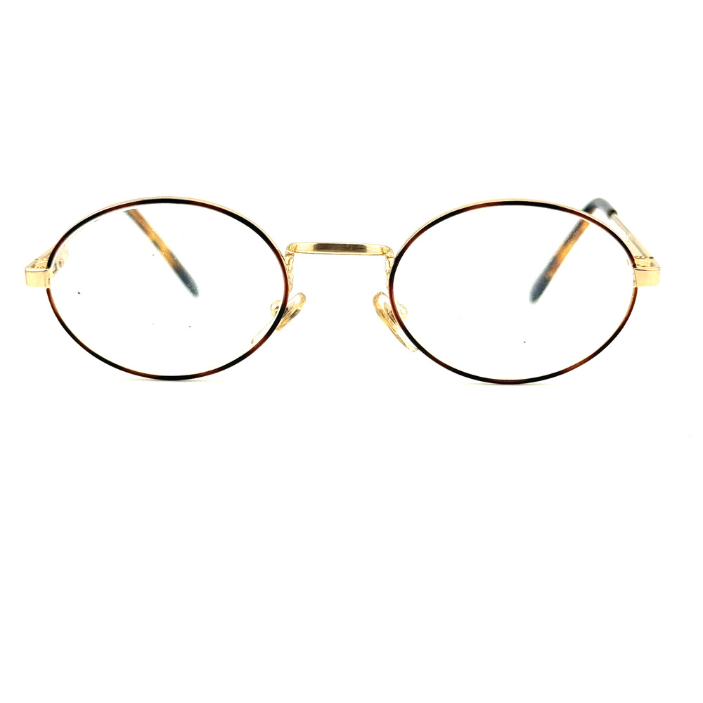 L'amy Paris Eyeglasses Frame Kids 204 gold Round 46-18-130‎ Brown H13083